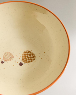 ZARA HOME ДЕТСКАЯ КЕРАМИЧЕСКАЯ МИСКА «ВОЗДУШНЫЕ ШАРЫ», РАЗНОЦВЕТНЫЙ