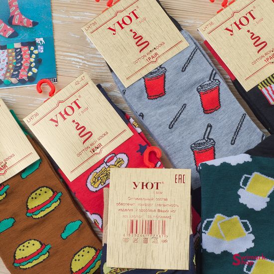 Набор мужских носков УЮТ LH736-10, 12 пар в уп.