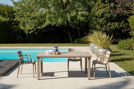 Стол пластиковый обеденный Ercole Италия цвет тортора Италия