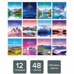 Тетради предметные, КОМПЛЕКТ 12 ПРЕДМЕТОВ, "КЛАССИКА NATURE", 48 л., обложка картон, BRAUBERG, 404605