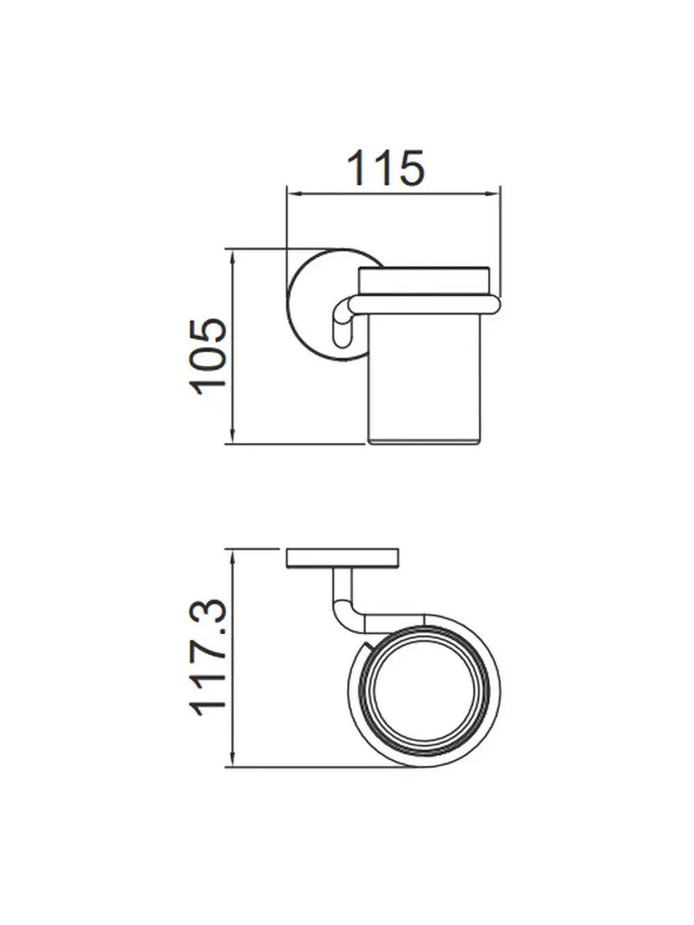 Держатель со стаканом GAPPO G30706-6