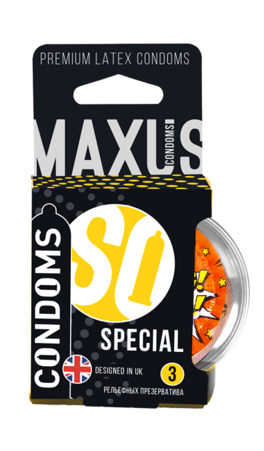 Презервативы в пластиковом кейсе точечно-ребристые MAXUS Special №3