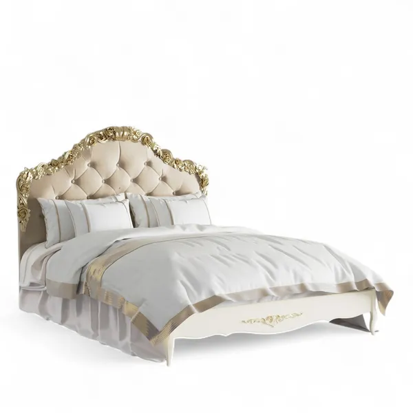 Кровать с мягким изголовьем 140*200