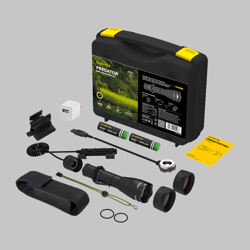 Фонарь с комплектом Armytek Predator Pro Magnet USB Extended Set Warm (F07302W)