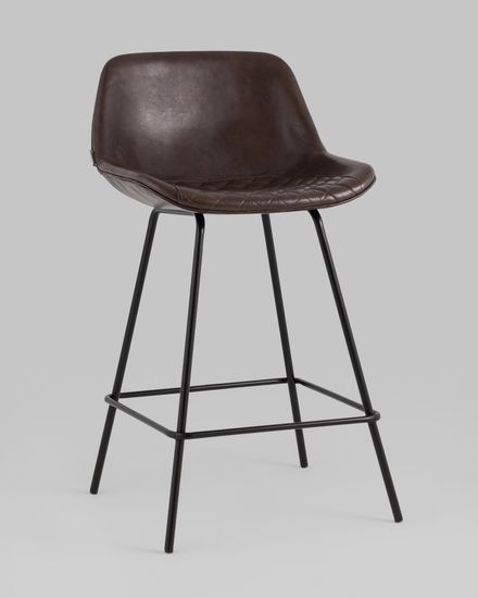 Стул полубарный Деймон экокожа коричневый
