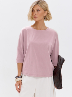 Свободная футболка летучая мышь с рукавом 3/4