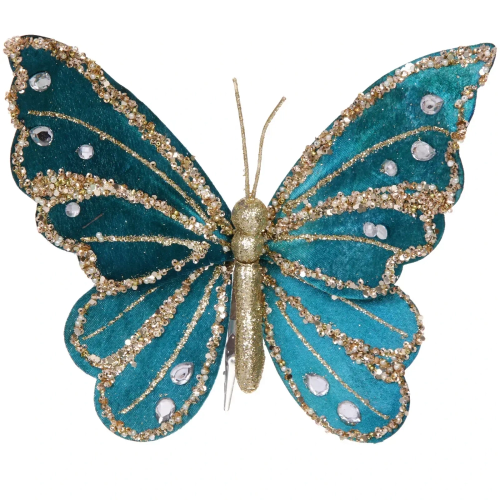 Украшение новогоднее «Нежная бабочка» 19*19 см, Зеленый