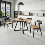 Стол AURORA 1, цвет американский орех шпон/ черное дерево