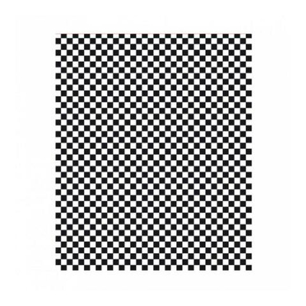 Упаковочная бумага "Чёрно-белая клетка", 28*34 см, 1000 шт/уп, жиростойкий пергамент, Ga