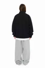 Купить Толстовка Bruler d'Amour Half-Zip Department of Love черная Толстовка Bruler d'Amour Half-Zip Department of Love черная