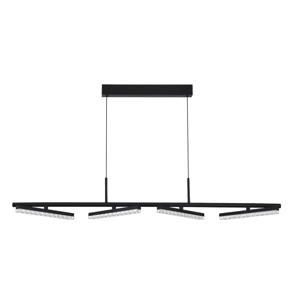 SL1018.403.04 Светильник подвесной ST-Luce черный/прозрачный LED 1*32W 4000K EUCLIDICS