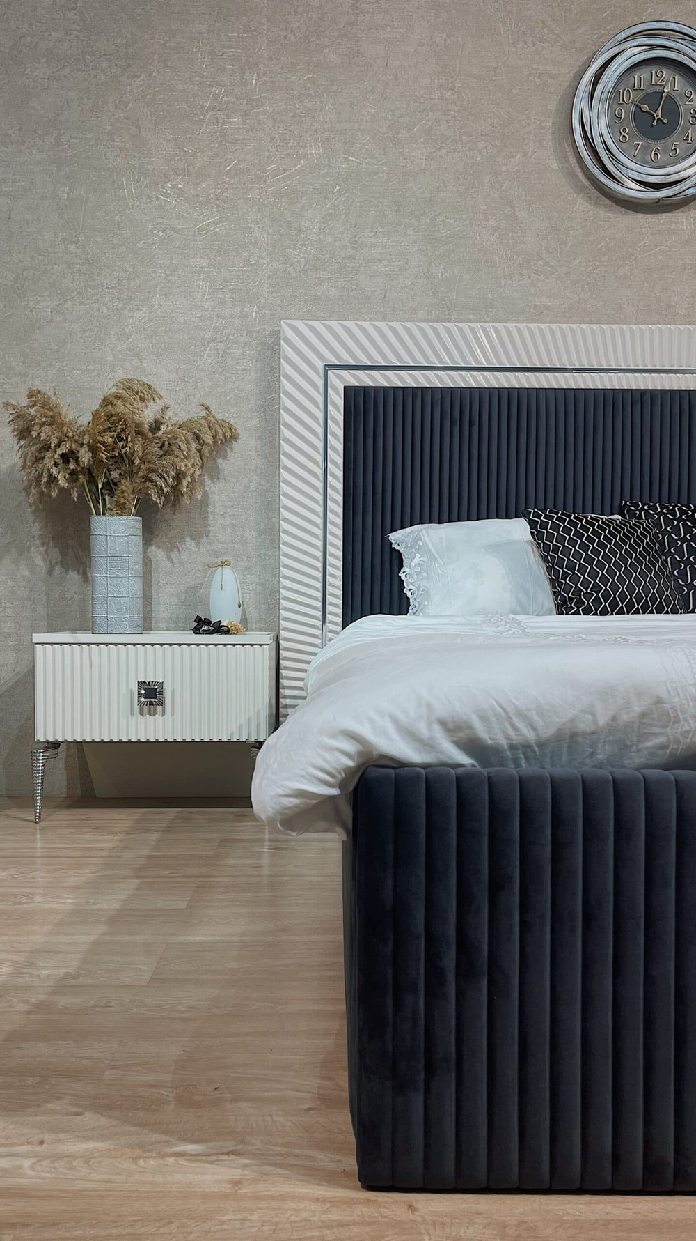 Кровать 1.8 "Измир" серебро 6 дв