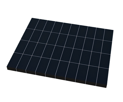 Варианты бетонных оснований с плиткой, верх с торцем под Ритуальный комплекс 3,0м х 2,4м