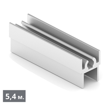 СТАНДАРТ Рамка верхняя двери (5,40 м) хром матовый (AL) (AS0720) Aristo