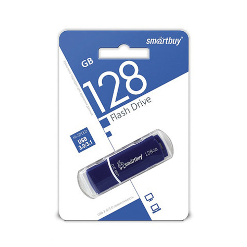 Память "Crown" 128GB, USB 3.0 Flash Drive, синий, Smart Buy