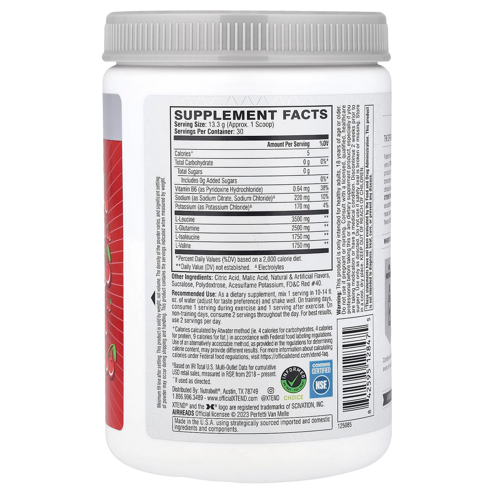 XTEND, 7G BCAA, со вкусом вишни, 399 г (14 унций)