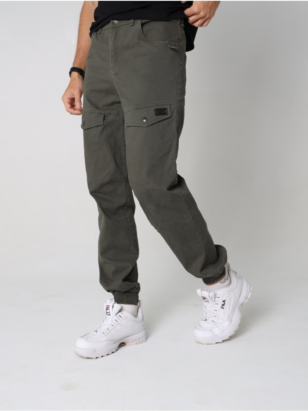 Брюки карго с передними карманами Город Горький олива