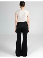 Брюки клеш от колена трикотажные