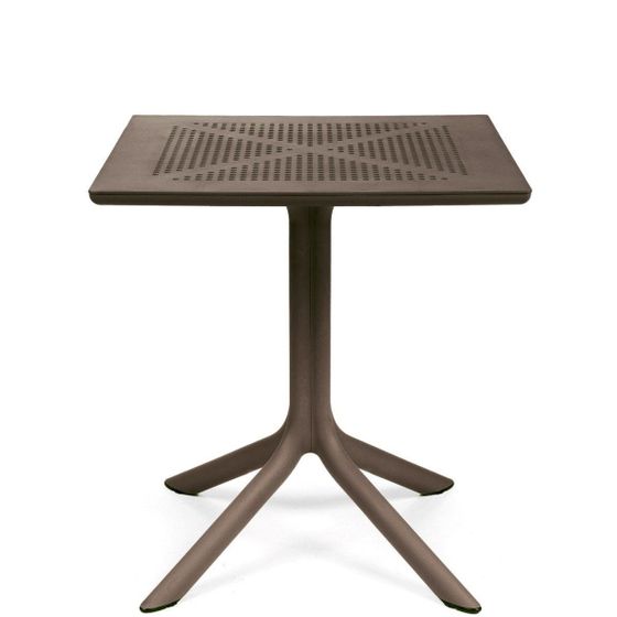 Пластиковый стол Clip 70х70 см темно-коричневый