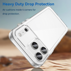 Противоударный чехол для iPhone 17 Pro Max, усиленные прозрачные защитные рамки