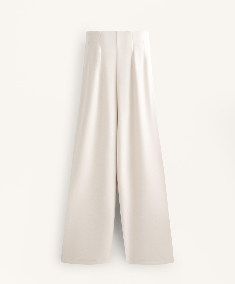 OYSHO Брюки прямого кроя из мягкого со складками, норка