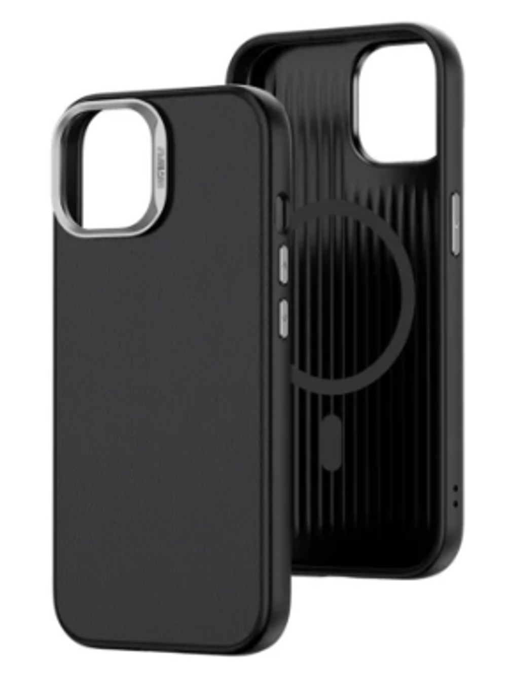 Чехол-накладка Wiwu (SP-019) для Apple iPhone 15 Pro искусственная кожа (черный)
