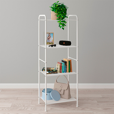 Стеллаж "Валенсия 14" (VALENCIA 14 Shelf rack) цвет белый