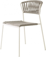 Стул плетеный Scab Design Lisa Filo, лен, серебристый