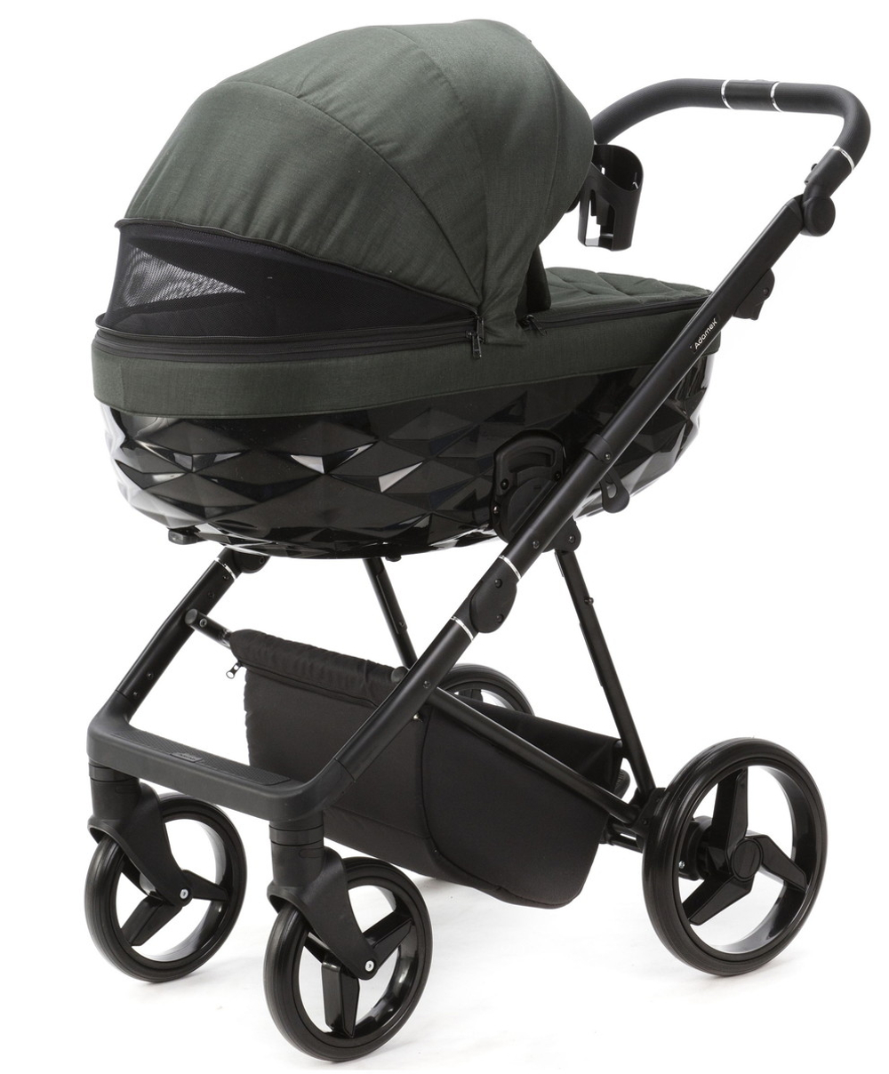 Детская коляска Adamex Quantum 2 в 1 Q-TK105 LUX (Т.ЗЕЛЕНЫЙ)