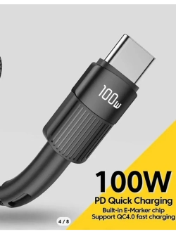 Длинный сетевой кабель Type-C 100W для ноутбука Honor 3м