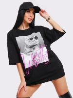 Футболка женская оверсайз принт