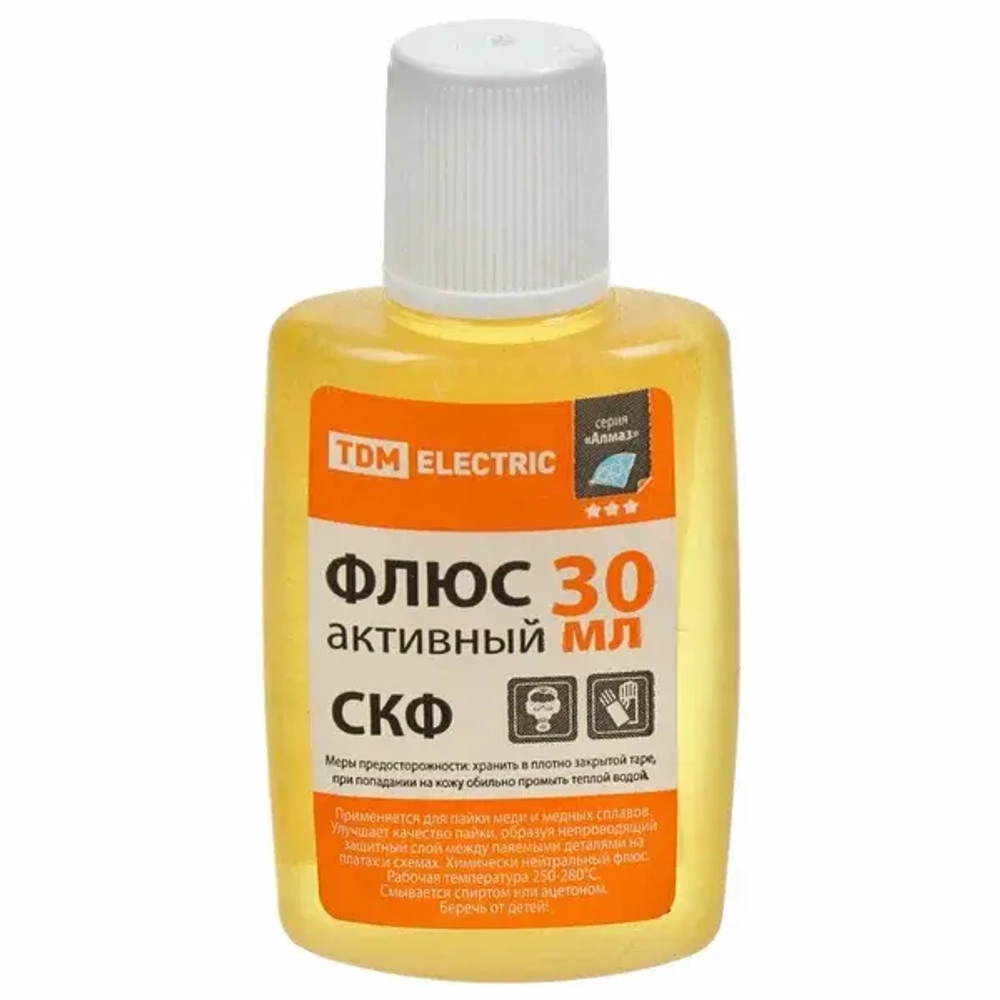 Флюс нейтральный СКФ, спирто-канифольный, 30 мл, серия "Алмаз" TDM SQ1025-0375