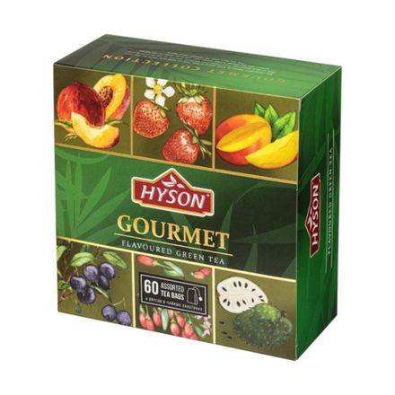 Чай зеленый фруктовое ассорти в пакетиках Hyson Gourmet, 60 пак