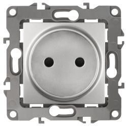 Розетка ЭРА Серия 12 12-2105-03 2P 16A-250В IP20 алюминий | Эра 12