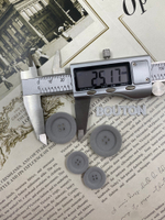 Пуговицы на прокол серые с бархатным напылением