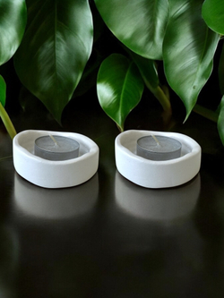 Подсвечник "из глины" (имитация), 2 шт