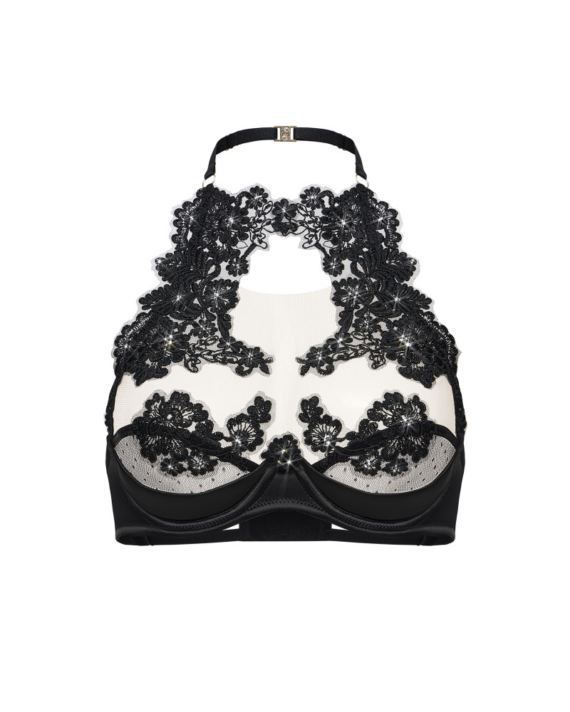 топ Kiara black crystal черный