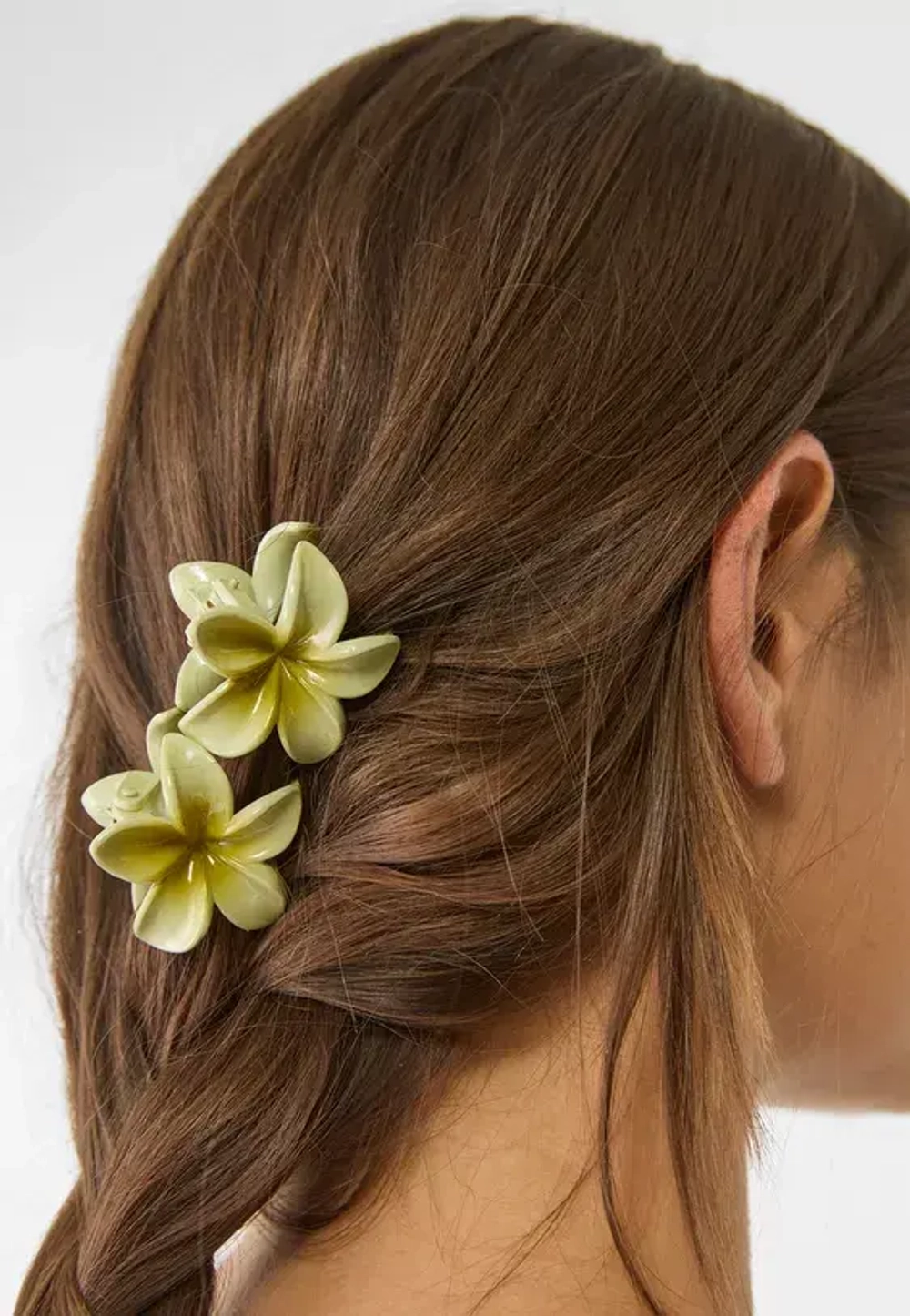 STRADIVARIUS Набор из 3 мини-заколок для волос в виде цветов, зеленый