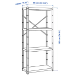 Стеллаж - IKEA BROR/БРУР ИКЕА, 85х40х190 см, черный