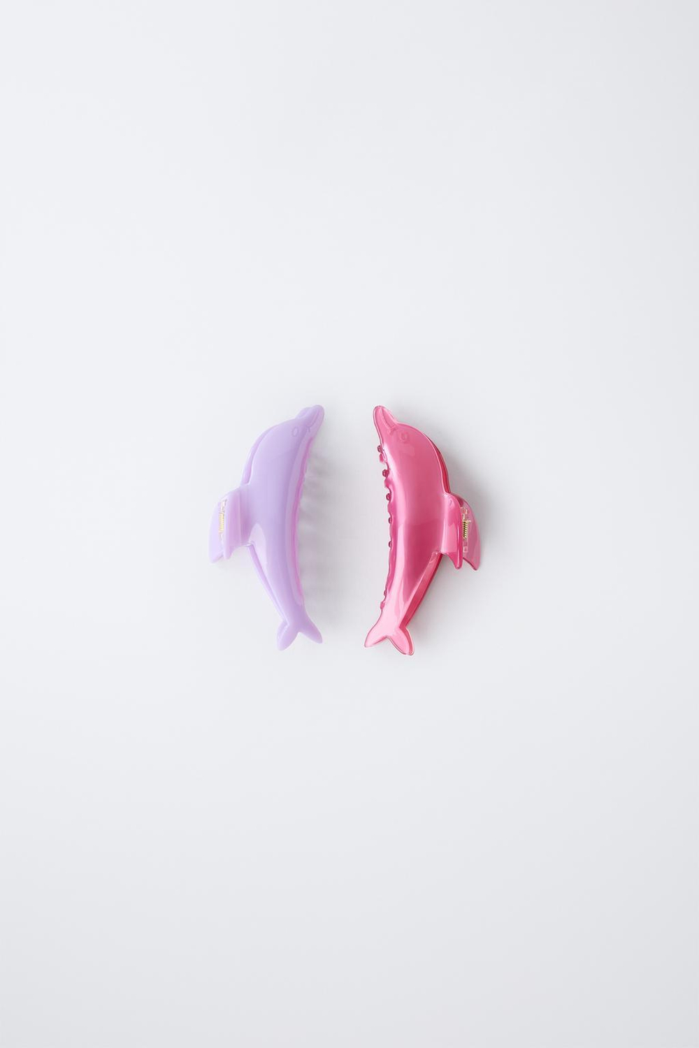 ZARA НАБОР ИЗ ДВУХ ЗАКОЛОК ДЛЯ ВОЛОС «ДЕЛЬФИН», ЦВЕТ ФУКСИИ