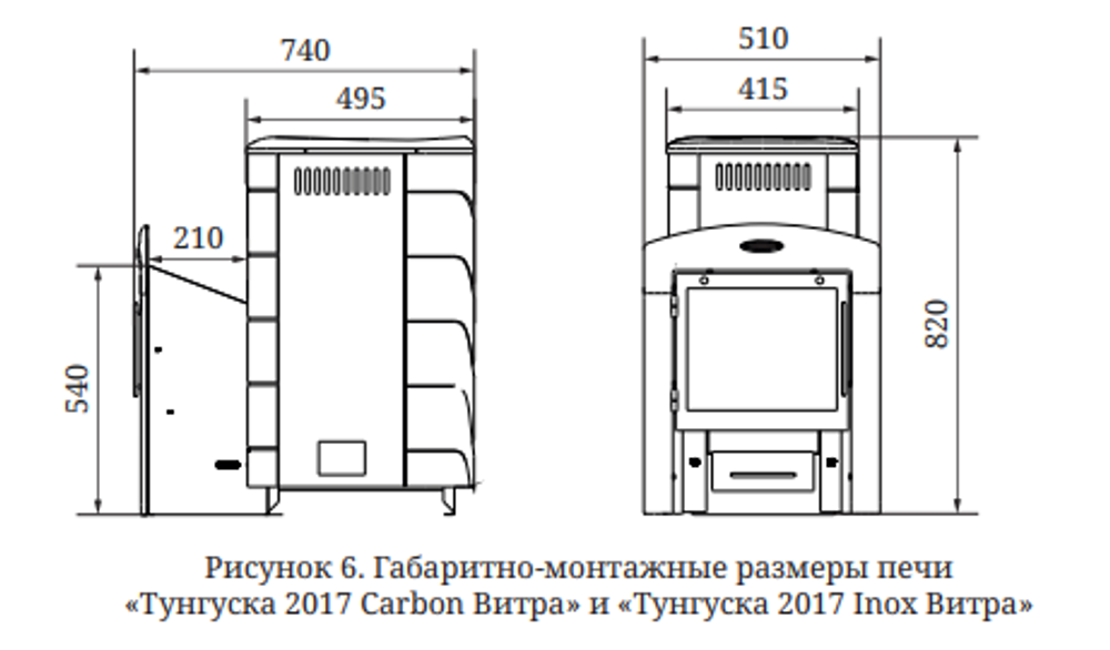 Банная печь Тунгуска Витра 2017 INOX антрацит