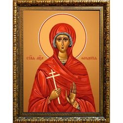 Феодотия Римская святая мученица. Икона на холсте.