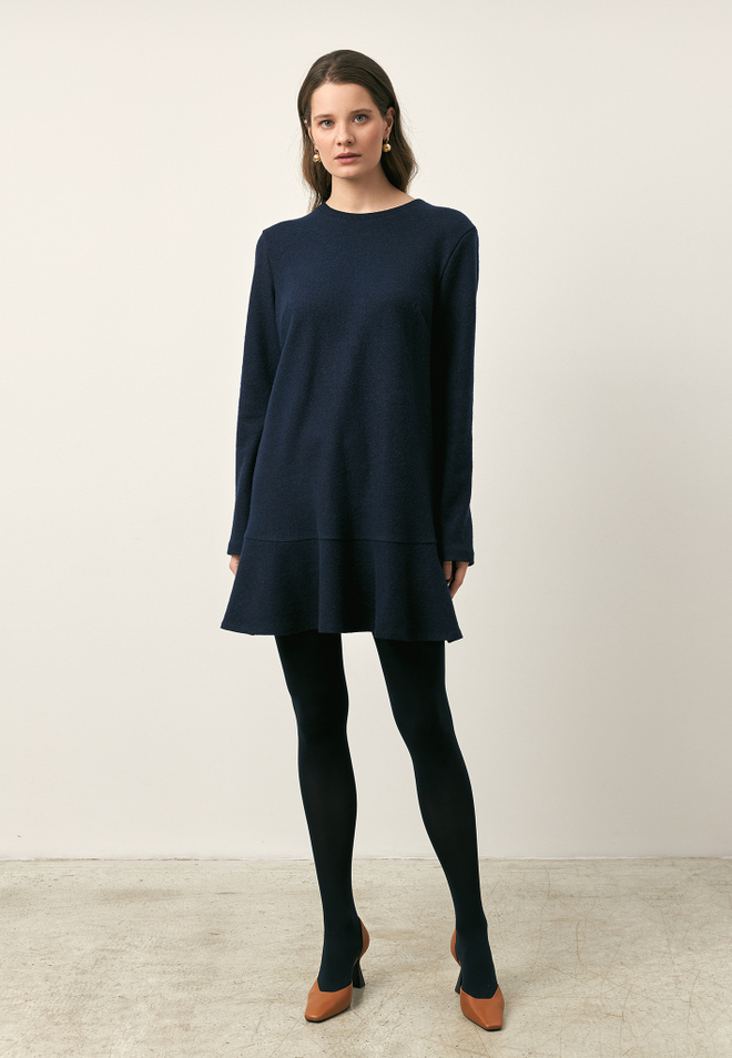 Платье мини из шерсти