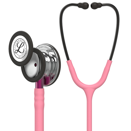 Стетоскоп Littmann Classic III, жемчужно-розовый, зеркальная акустическая головка, розовый ствол (5962)