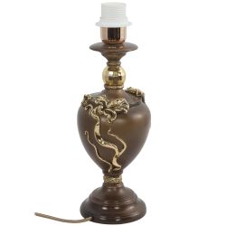 Настольная лампа Флер де Лис Бронза с абажуром Тюссо Vatican (Ватикан) Черный