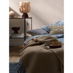 Плед из шерсти бежево-серого цвета из коллекции essential, 130х180 см