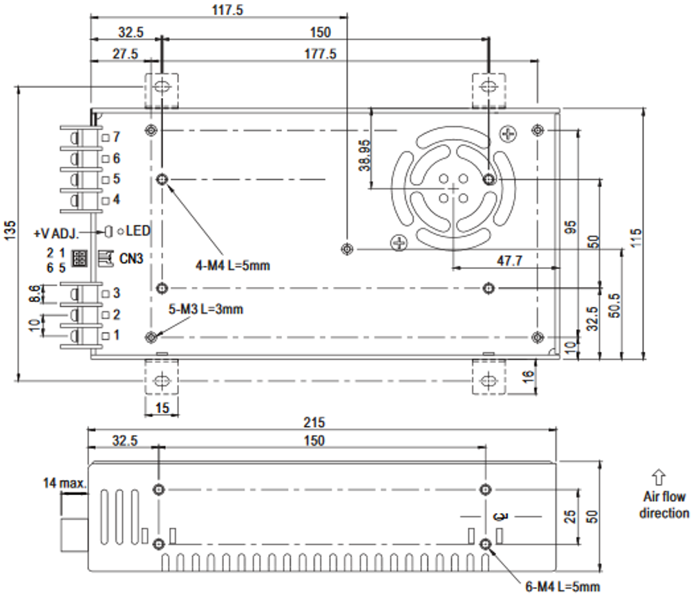 Преобразователь DC-DC модульный Mean Well SD-500L-48