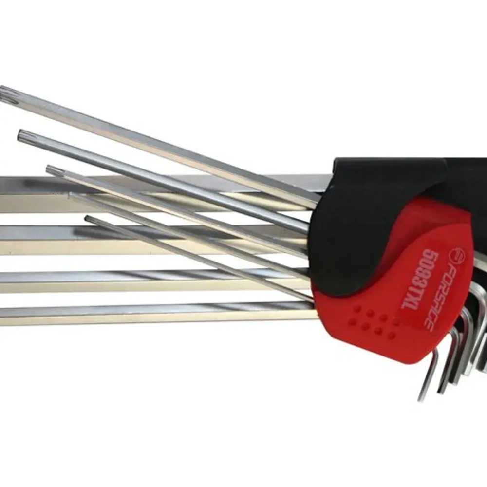 Набор ключей шестигранных 9пр.HEX/TORX, экстрадлинных (Hex: 1.5, 2, 2.5, 3, 4, 5, 6, 8, 10, Torx: T10, T20, T27, T30, T40, T50, T55) Forsage F-5093TXL