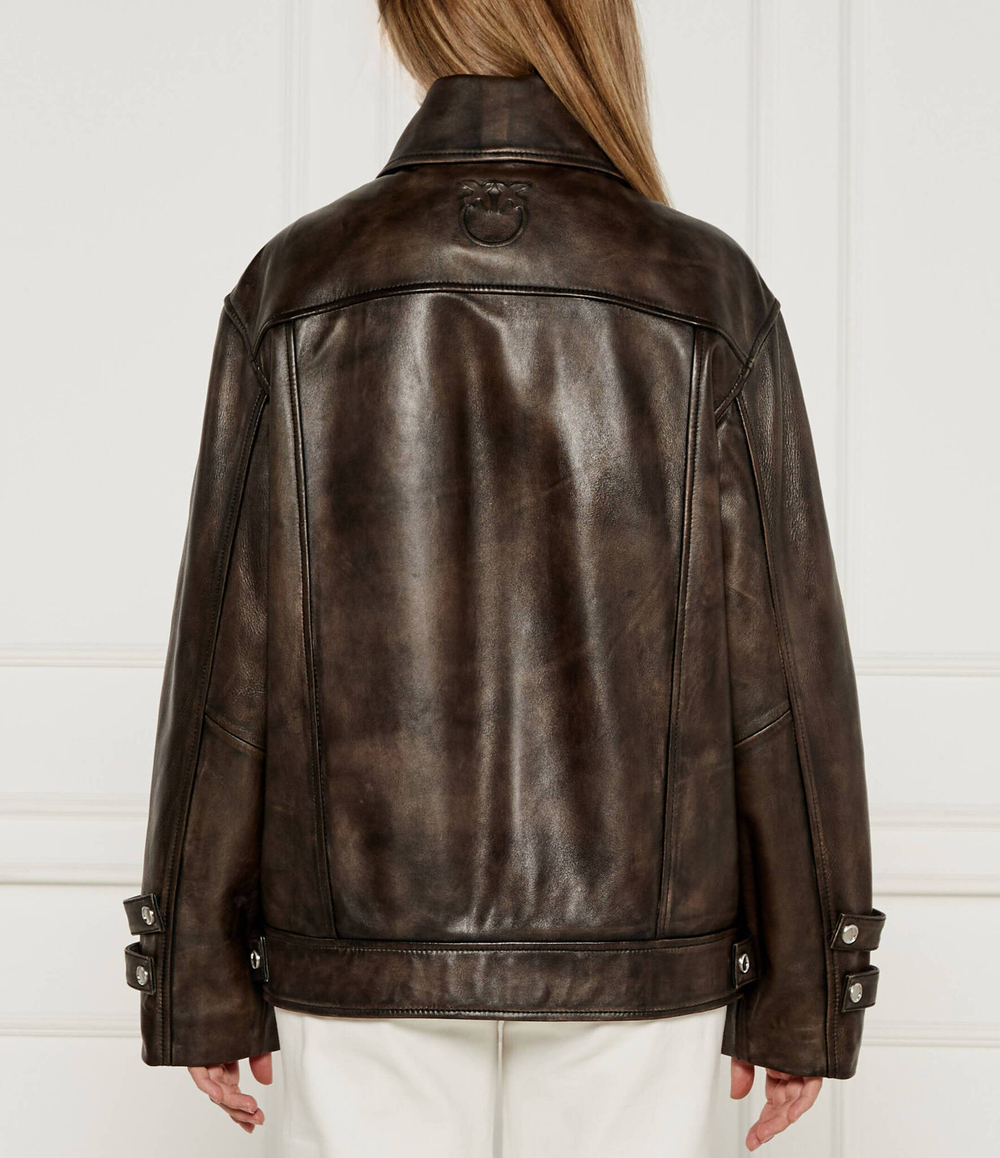 Кожаная куртка Grotta Pinko - коричневый(104048 A23U)