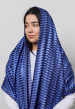 Шелковый палантин ARGYMAQ BLUE 68*180